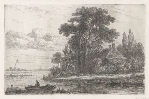 River Landscape with a Beacon