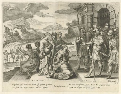 Jephthah gives his daughter permission to go into the mountains