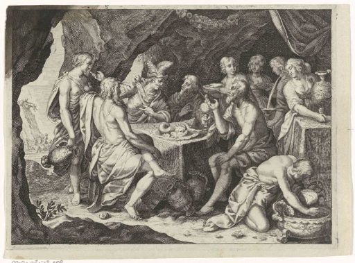 Scene from Ovid's Metamorphoses: A Meal in a Cave