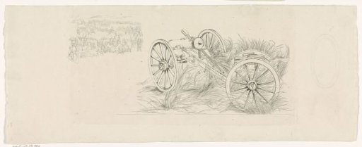 Cannon and Armies on a Battlefield