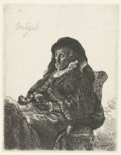 Widow with black gloves
