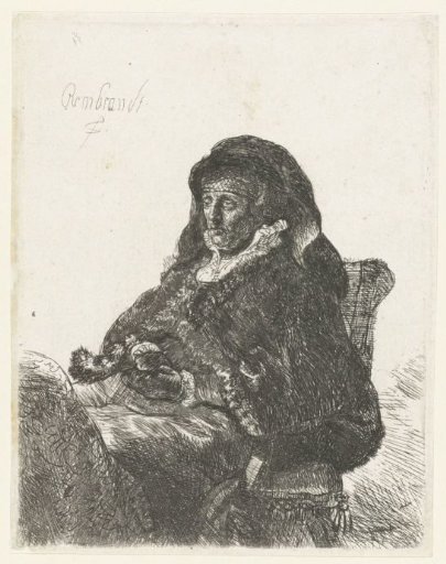 Widow with Black Gloves