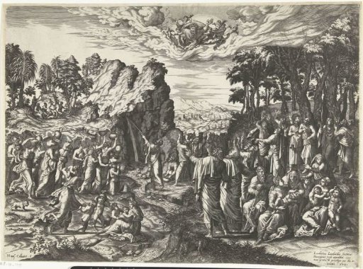 Moses Striking Water from the Rock