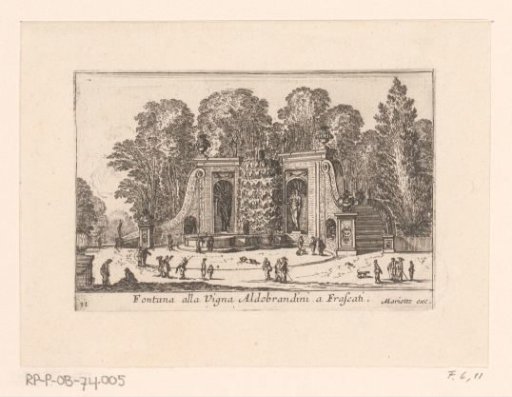View of the fountain at Villa Aldobrandini