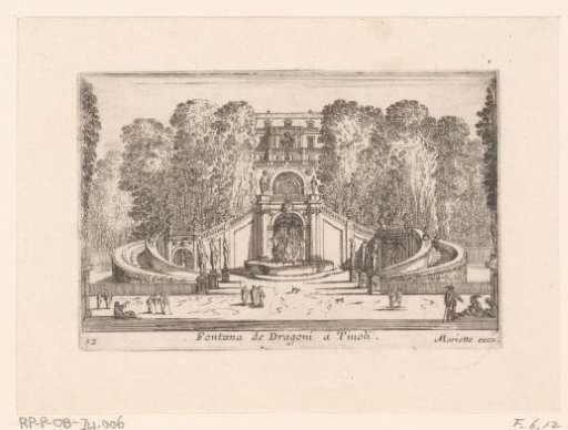 View of the Dragon Fountain at Villa d'Este