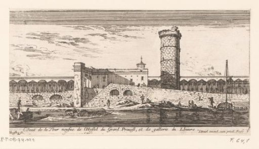 View of the tower of the Provost's house and the Louvre