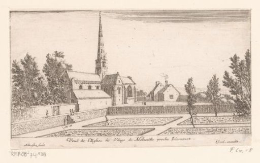 View of the church of the village of Mogneville
