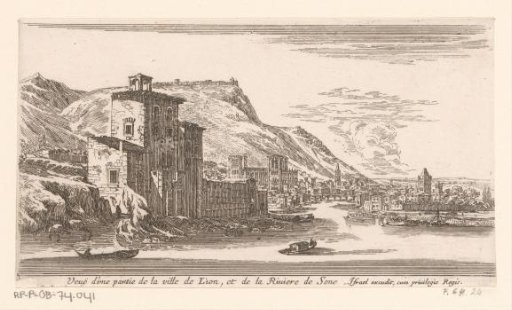 View of a part of Lyon with the Seine on the right