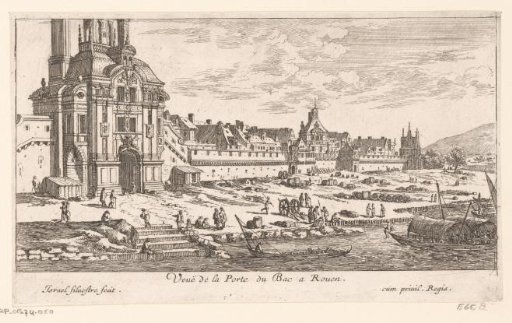 View of the harbour of Rouen