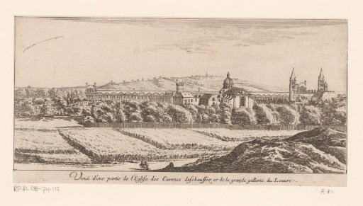 View of part of the church of the Carmelites and the Galerie du Louvre
