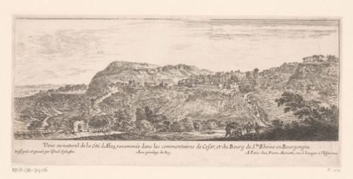 Mountain landscape with the town of Alise