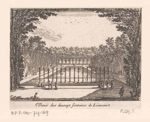 View of the seventeen fountains of Rochefoucauld