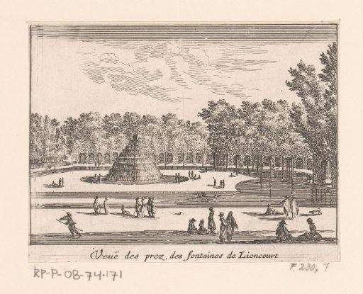 View of the fountains of Rochefoucauld