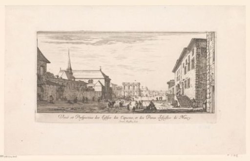 View of the churches of the Capuchins and the Jesuits in Nancy