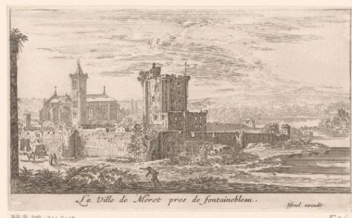 View of the village of Moret