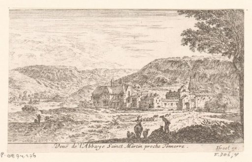 View of the abbey near Tonnerre