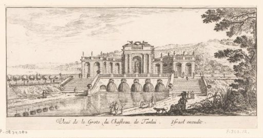 View of the grotto of the castle of Tanlay