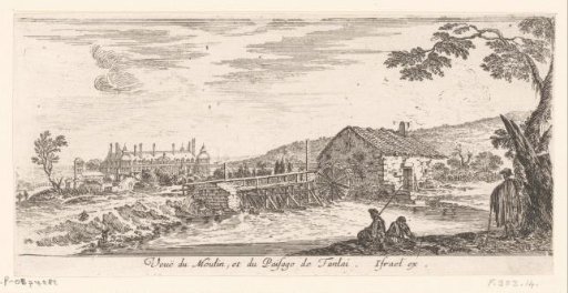 View of a mill and landscape around Tanlay