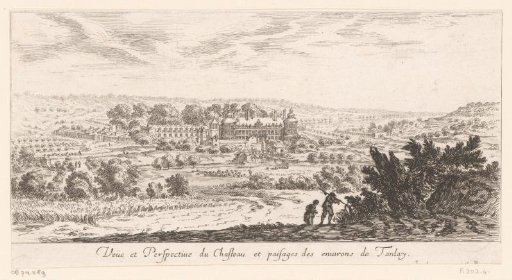 View of the castle of Tanlay and its surroundings