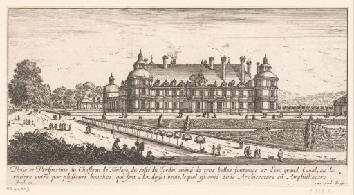 View of the castle of Tanlay amidst the gardens