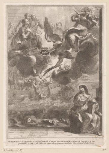 Vision of Saint Theresa with the drowning death of Ignatius of Azevedo