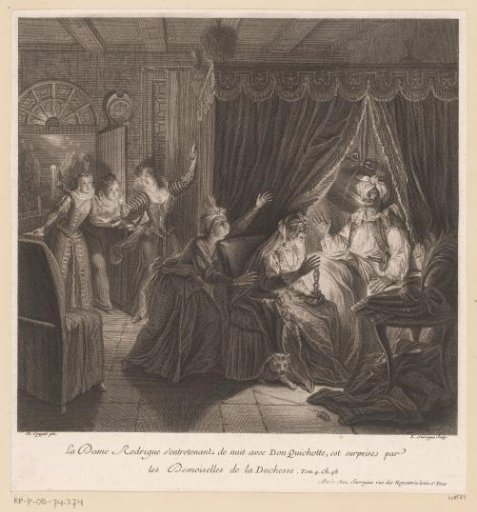 Lady Rodriguez, Keeping Company with Don Quixote at Night, Surprised by the Duchess's Maids