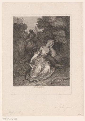 Sleeping Shepherdess Spied by a Man