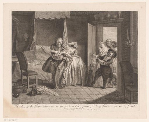 Madame de Bouvillon Opens the Door for Ragotin