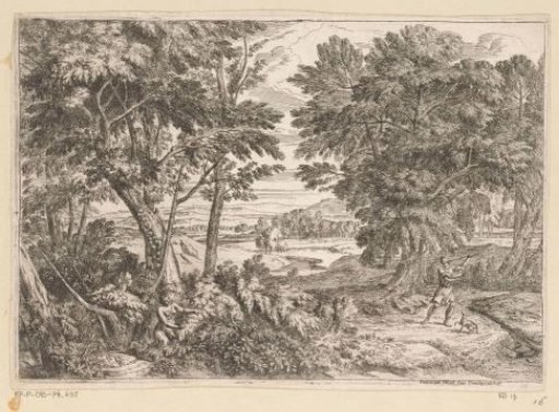 Arcadian landscape with Cephalus and Procris