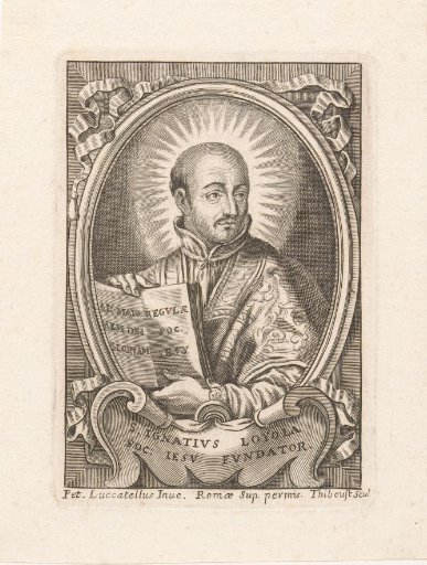 Portrait of Ignatius of Loyola with a book in his hands