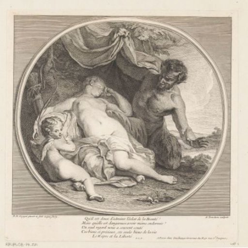 Sleeping Venus Spied by a Satyr