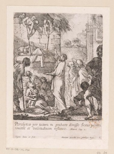 Christ Heals a Paralytic Man Who Was Lowered Through the Roof