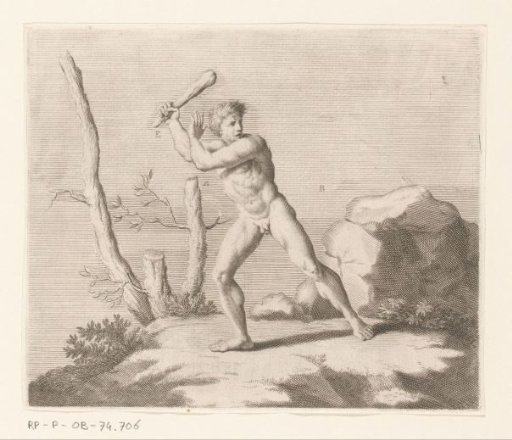 Naked Man with Raised Club
