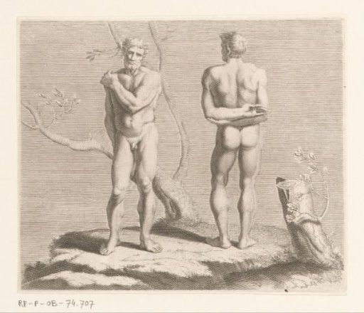 Naked Man Seen from the Front and Naked Man Seen from Behind