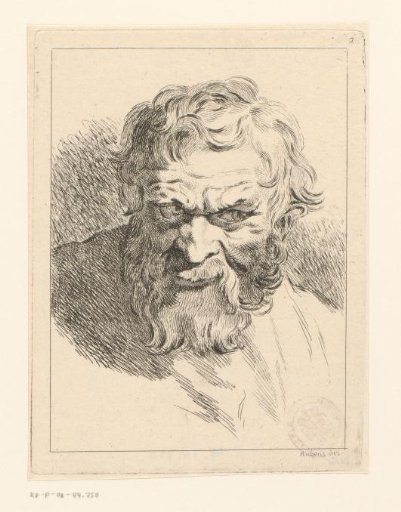 Head of a man with a beard