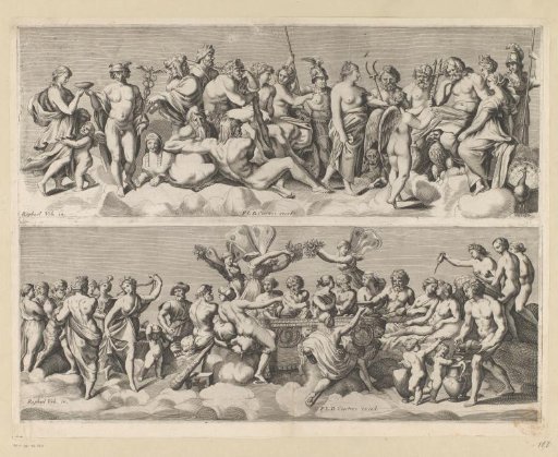 Two friezes with gods