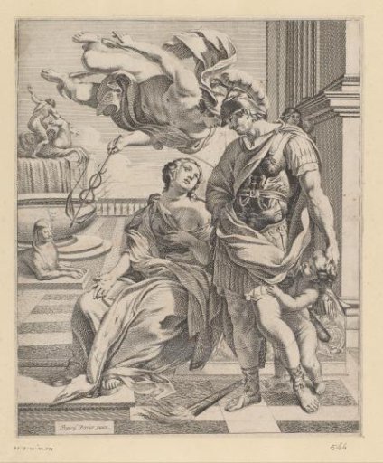 Venus, Mars, Mercury and Amor on a terrace