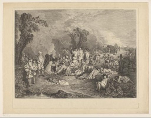 Soldiers' Camp with Women and Children