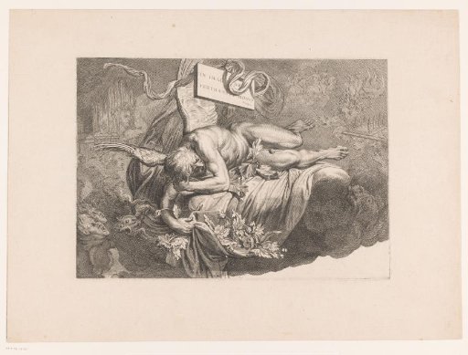 Sleeping winged man