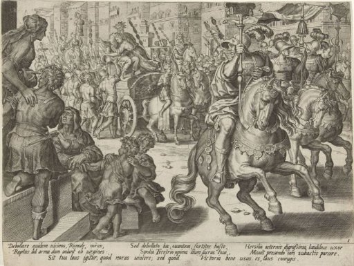 Romulus and Hersilia on a Triumphal Chariot