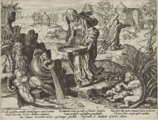 Tuccia with a Sieve by the Water