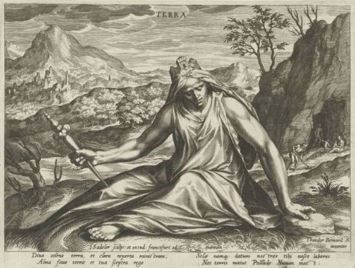 Earth personified by the goddess Cybele