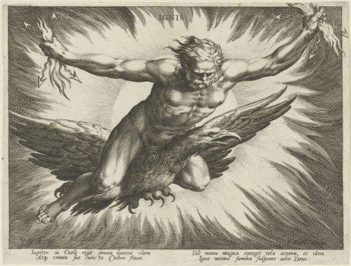 Fire personified by the god Jupiter