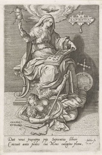 Wisdom (Sapientia) overcomes Human Confusion (Caligo Humana)