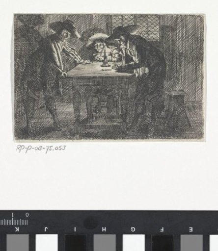 Three Gamblers by Candlelight