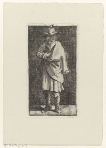 Standing Man with Hand in Mantle