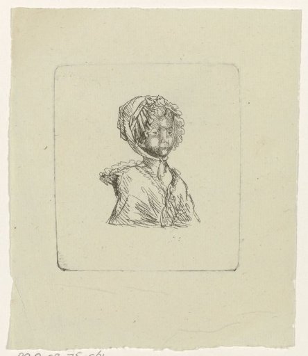 Bust of a Girl with a Cap on Her Head