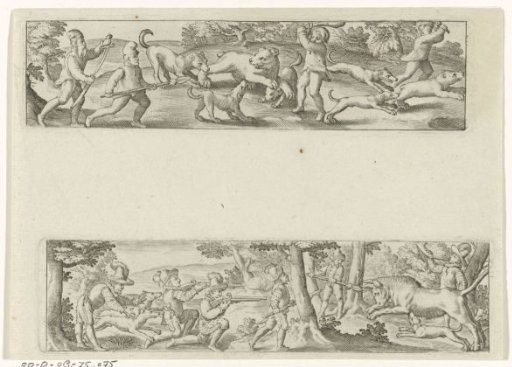 Landscape with a bear hunt / Landscape with a bull hunt