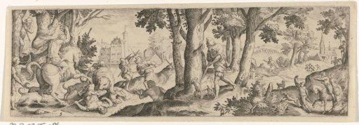 Landscape with a bear hunt