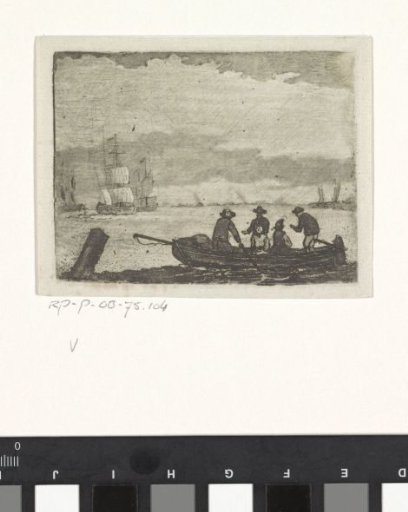 Seascape with a skiff in the foreground